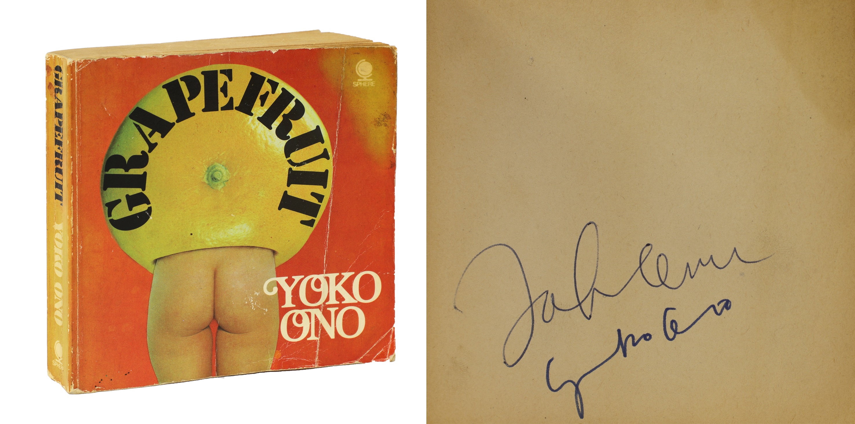 Grapefruit signed by John Lennon and Yoko Ono